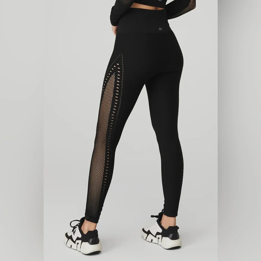 Alo Yoga Seamless High-Waist 7/8 Open Air Leggings - Picture 3 of 7